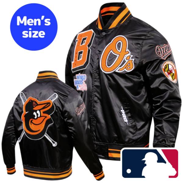 y+N[|z MLBItBV Y AE^[WPbg TeWPbg X^W {eBAEII[Y BALTIMORE ORIOLES MASHUP SATIN JACKET