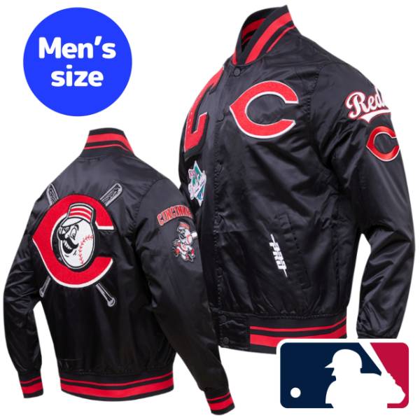 y+N[|z MLBItBV Y AE^[WPbg TeWPbg X^W VVieBEbY CINCINNATI REDS MASHUP SATIN JACKET