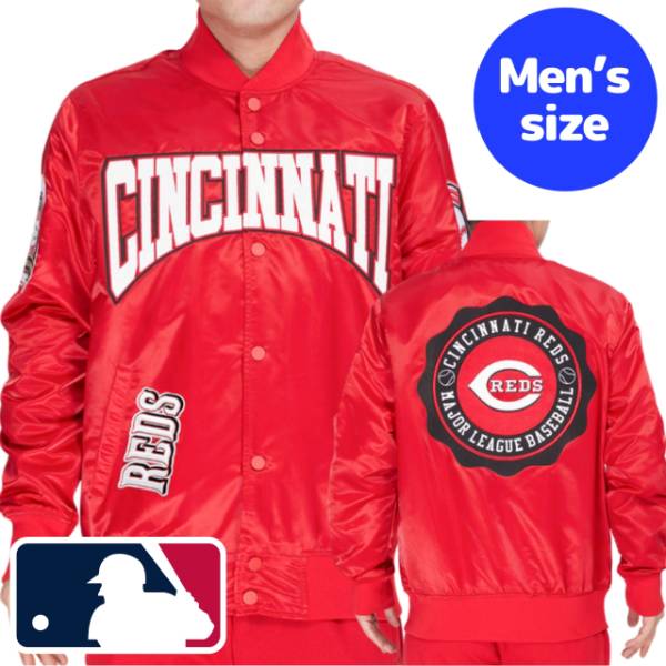 y+N[|z MLBItBV Y AE^[WPbg TeWPbg X^W VVieBEbY CINCINATTI REDS CREST EMBLEM SATIN JACKET