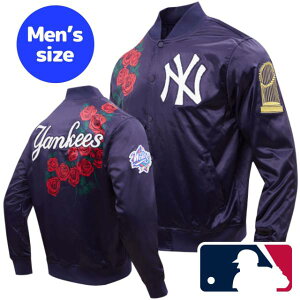 ̵+ݥ MLBե  㥱å ƥ󥸥㥱å  ˥塼衼󥭡 NEW YORK YANKEES ROSE SATIN JACKET