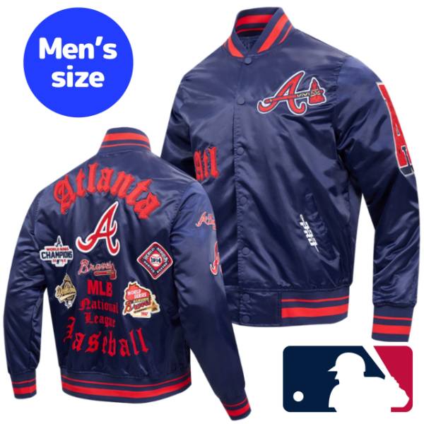 y+N[|z MLBItBV Y AE^[WPbg TeWPbg X^W Ag^Eu[uX ATLANTA BRAVES OLD ENGLISH SATIN JACKET