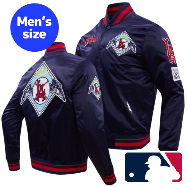 ̵+ݥ MLBե  㥱å ƥ󥸥㥱å  󥼥륹󥼥륹 ëʿ LOS ANGELES ANGELS RETRO CLASSIC SATIN JACKET