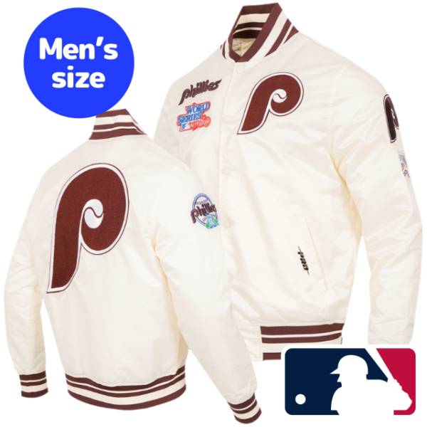 y+N[|z MLBItBV Y AE^[WPbg TeWPbg X^W tBftBAEtB[Y PHILADELPHIA PHILLIES RETRO CLASSIC SATIN JACKET