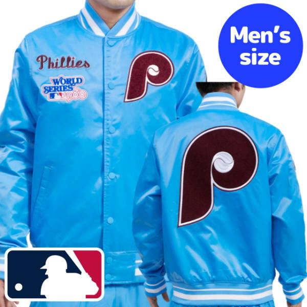 y+N[|z MLBItBV Y AE^[WPbg TeWPbg X^W tBftBAEtB[Y PHILADELPHIA PHILLIES RETRO CLASSIC SATIN JACKET