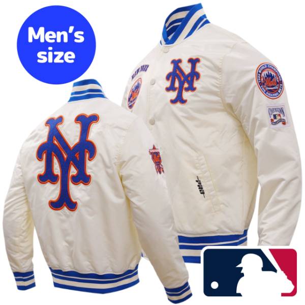 y+N[|z MLBItBV Y AE^[WPbg TeWPbg X^W j[[NEbc  NEW YORK METS RETRO CLASSIC SATIN JACKET