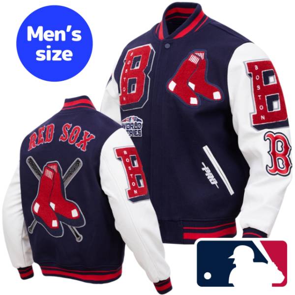 y+N[|z MLBItBV Y AE^[ o[VeBWPbg X^W {XgEbh\bNX gc BOSTON RED SOX MASHUP VARSITY JACKET