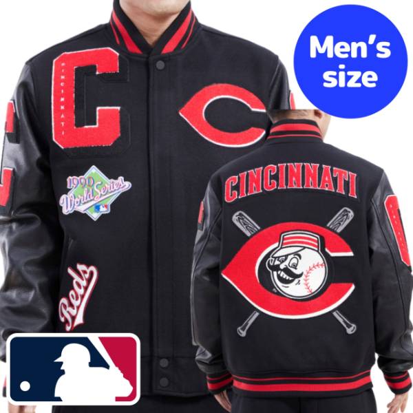 y+N[|z MLBItBV Y AE^[ o[VeBWPbg X^W VVieBEbY CINCINNATI REDS MASHUP VARSITY JACKET