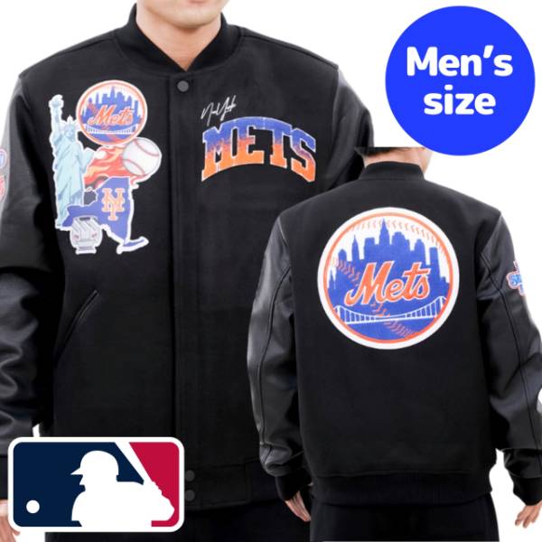 y+N[|z MLBItBV Y AE^[ o[VeBWPbg X^W j[[NEbc  NEW YORK METS HOMETOWN VARSITY JACKET