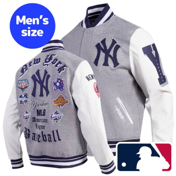 y+N[|z MLBItBV Y AE^[ o[VeBWPbg X^W j[[NEL[X NEW YORK YANKEES OLD ENGLISH VARSITY JACKET