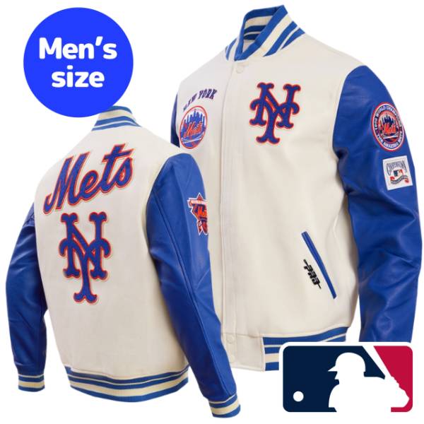 y+N[|z MLBItBV Y AE^[ o[VeBWPbg X^W j[[NEbc  NEW YORK METS RETRO CLASSIC VARSITY JACKET