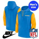 【送料無料】 NIKE ナイキ NFL公式 アメフト メンズ アウター ウィンドブレーカー ナイロンジャケット ロサンゼルス・チャージャーズ Los Angeles Chargers Sideline Pre-Game 1/2-Zip Jacket(4)