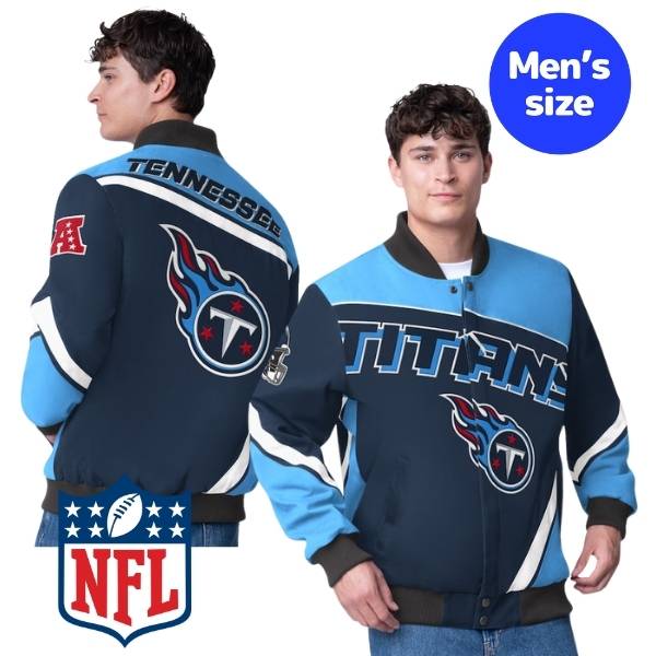 【送料無料】 NFL公式 メンズ アウター スタジャン バーシティジャケット ジャンパー アメフト テネシー・タイタンズ Tennessee Titans Maximum Racing Full-Snap Jacket