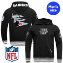 【送料無料】 Pro Standard プロスタンダード NFL公式 アメフト メンズ パーカー 長袖トップス フーディー トレーナー ラスベガス・レイダース LAS VEGAS RAIDERS TEAM PENNANTS RIB HOODIE(4)