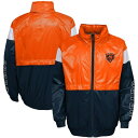 【送料無料+割引クーポン】 NFLオフィシャル 【大人もOK★ユースサイズ】 アウタージャケット Chicago Bears Hoodie Windbreaker（Orange/Navy） シカゴ・ベアーズ