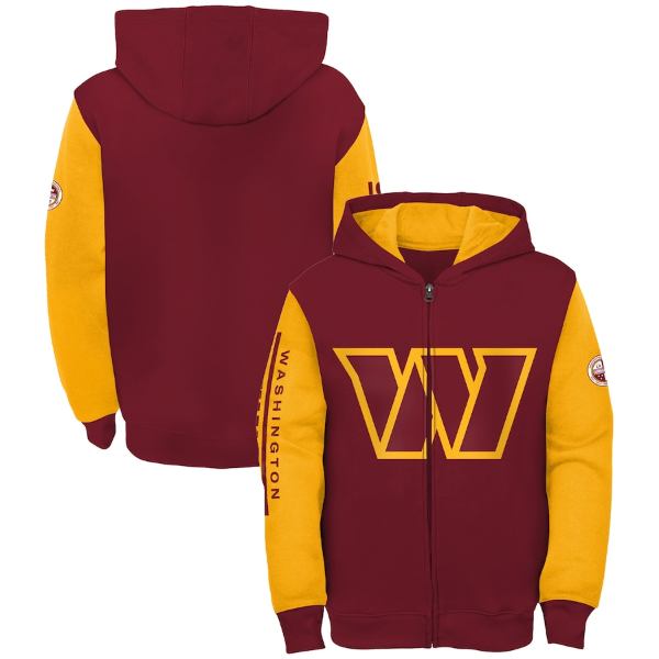 【送料無料+割引クーポン】 NFLオフィシャル 【大人もOK★ユースサイズ】 パーカー フーディー Washington Commanders Poster Board Hoodie（Burgundy） ワシントン・コマンダース