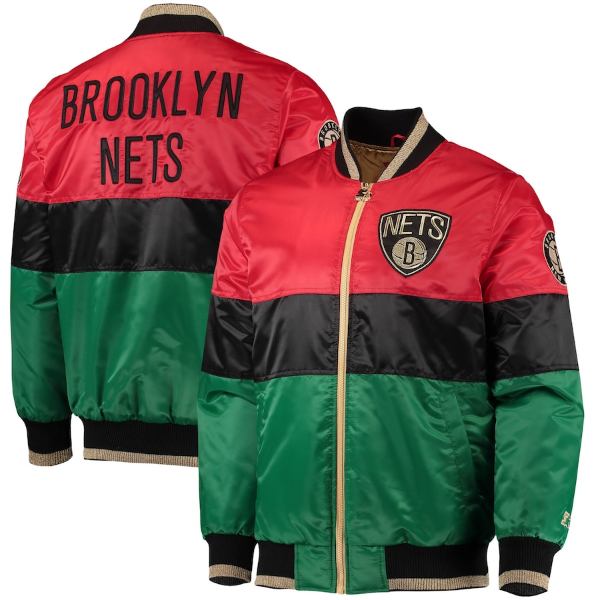 y+N[|z NBAItBV Y AE^[WPbg Brooklyn Nets Black History NBA 75th Anniversary Jacket ubNElbc