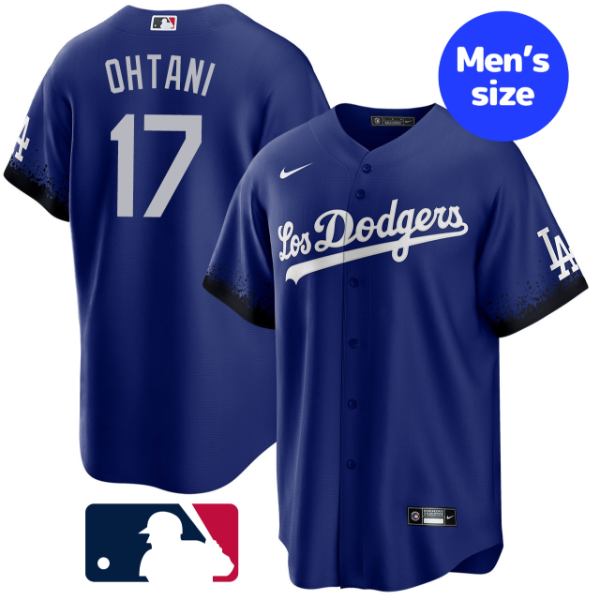 【送料無料+割引クーポン】 MLBオフィシャル NIKE ナイキ メンズ 大谷翔平 Los Dodgers City Connect レプリカユニフォーム（Royal）ロサンゼルス・ドジャース Los Angeles Dodgers 青 ブルー ジャージ ユニホーム Shohei Ohtani Replica Jersey #17 メジャーリーグ