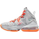 【送料無料+割引クーポン】【大人もOK（22.0-25.0cm）】 Nike ナイキ LeBron 19 ジュニア用スニーカー（Grey Fog/Total Orange） レブロン 男の子用スニーカー シューズ 子供靴 レディース