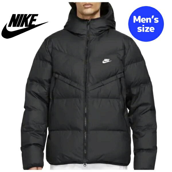 【送料無料+割引クーポン】 メンズ ナイキ ダウンジャケット Nike Storm-FIT Windrunner Down Fill Puffer Jacket（Black）