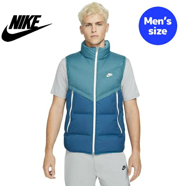 【送料無料+割引クーポン】 メンズ ナイキ ダウンベスト アウタージャケット Nike Sportswear Storm-Fit Windrunner Vest Jacket（Rift Blue）