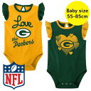 【送料無料】 NFL公式 アメフト ベビー服 ロンパース 女の子用ボディースーツ2枚セット カバーオール 肌着 下着 パジャマ 出産祝い グリーンベイ・パッカー...