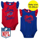 【送料無料】 NFL公式 アメフト ベビー服 ロンパース 女の子用ボディースーツ2枚セット カバーオール 肌着 下着 パジャマ 出産祝い バッファロー・ビルズ ...