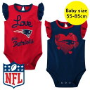【送料無料】 NFL公式 アメフト ベビー服 ロンパース 女の子用ボディースーツ2枚セット カバーオール 肌着 下着 パジャマ 出産祝い ニューイングランド・ペ...