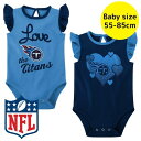 【送料無料】 NFL公式 アメフト ベビー服 ロンパース 女の子用ボディースーツ2枚セット カバーオール 肌着 下着 パジャマ 出産祝い テネシー・タイタンズ ...