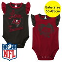 【送料無料】 NFL公式 アメフト ベビー服 ロンパース 女の子用ボディースーツ2枚セット カバーオール 肌着 下着 パジャマ 出産祝い タンパベイ・バッカニア...