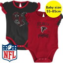 【送料無料】 NFL公式 アメフト ベビー服 ロンパース 女の子用ボディースーツ2枚セット カバーオール 肌着 下着 パジャマ 出産祝い アトランタ・ファルコン...