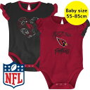 【送料無料】 NFL公式 アメフト ベビー服 ロンパース 女の子用ボディースーツ2枚セット カバーオール 肌着 下着 パジャマ 出産祝い アリゾナ・カージナルス...