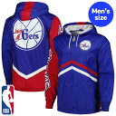 【送料無料】 NBAオフィシャル メンズ ウィンドブレーカー アウタージャケット フィラデルフィア・セブンティシクサーズ Philadelphia 76ers ...