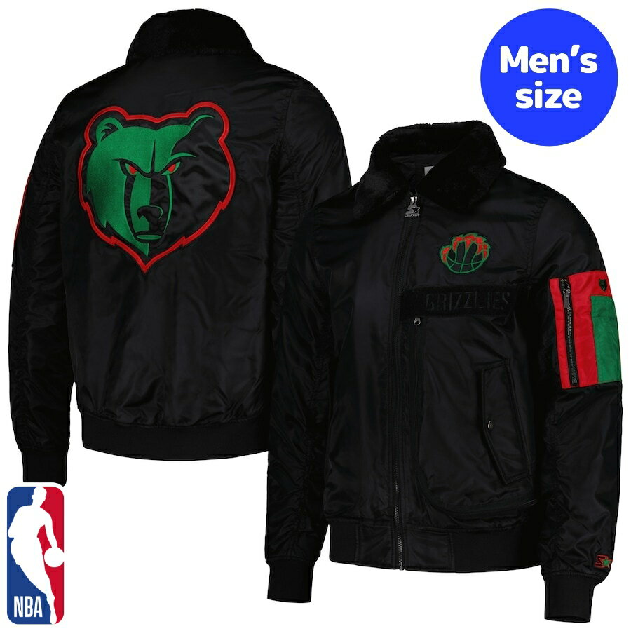 y+N[|z NBAItBV Y MA-1 {o[WPbg AE^[WPbg tBXEOY[Y Memphis Grizzlies Black History Month Satin Jacket