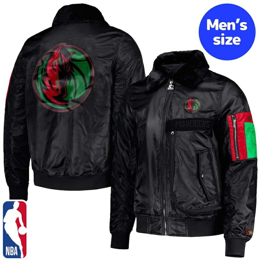 y+N[|z NBAItBV Y MA-1 {o[WPbg AE^[WPbg _XE}[xbNX Dallas Mavericks Black History Month Satin Jacket