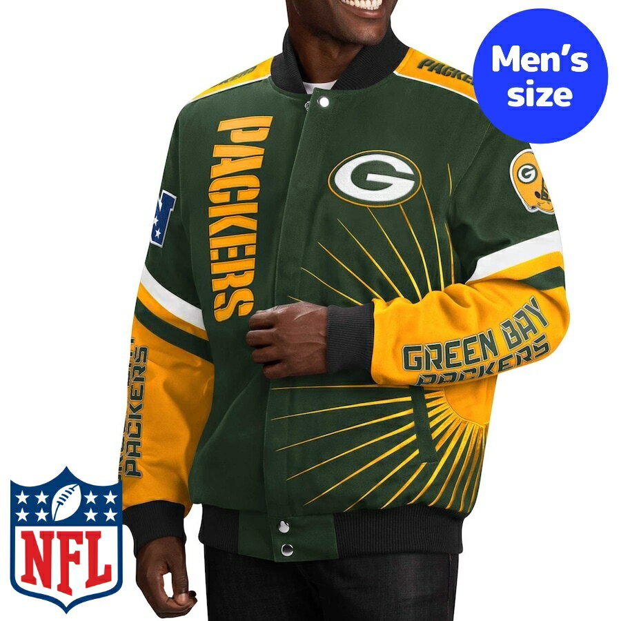 y+N[|z NFLItBV Y o[VeBWPbg X^W AE^[WPbg O[xCEpbJ[Y Green Bay Packers Versity Jacket