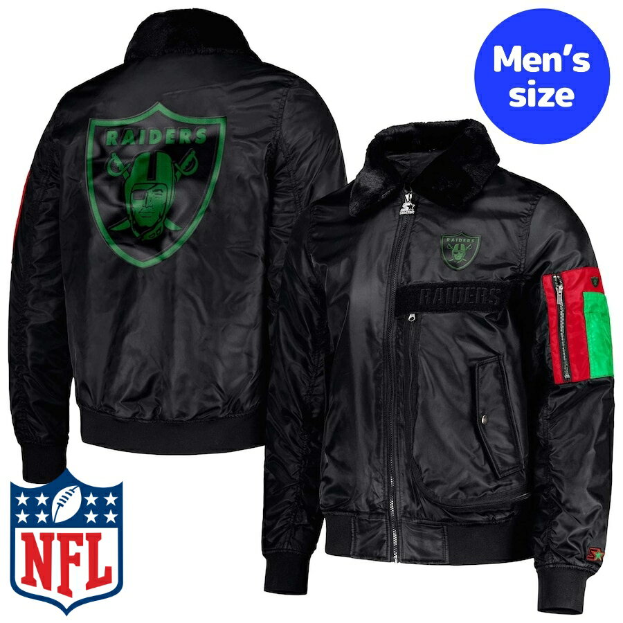 y+N[|z NFLItBV Y MA-1 {o[WPbg AE^[WPbg XxKXEC_[X Las Vegas Raiders Black History Month Satin Jacket