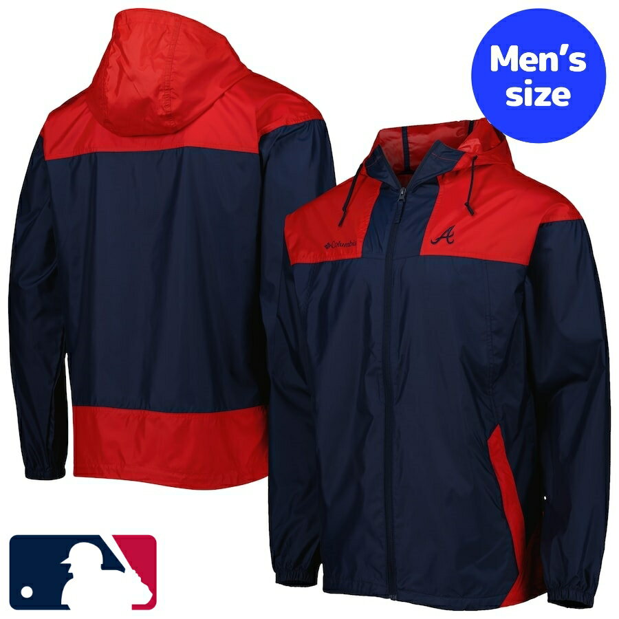 y+N[|z MLBItBV Columbia RrA Y EBhu[J[ AE^[WPbg Ag^Eu[uX Atlanta Braves Windbreaker Jacket