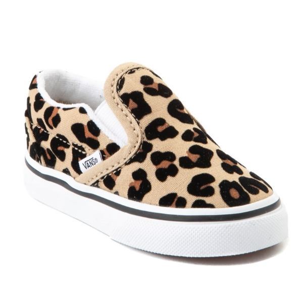 【送料無料+割引クーポン配布中】 Vans ヴァンズ バンズ 【ベビー・キッ（10.5-16.0cm）】 Vans Slip On Skate Shoe（Leopard） スニーカー 子供靴 出産祝い ユニセックス