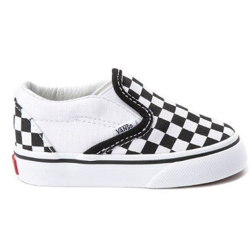 【送料無料+割引クーポン配布中】 Vans バンズ 【ベビー・キッ（10.5-16.0cm）】 Vans Slip On Checkerboard Skate Shoe（Black/White） スニーカー 子供靴 出産祝い