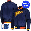 【送料無料 割引クーポン】 NBA公式 メンズ ジャケット MA-1 ボンバー ゴールデンステイト ウォリアーズ Warriors Hardwood Classics Throwback Wordmark Jacket