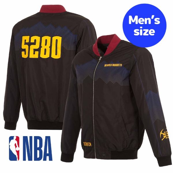 y+N[|z NBA Y AE^[WPbg MA-1 {o[ fo[EiQbc Denver Nuggets City Edition Nylon Bomber Jacket