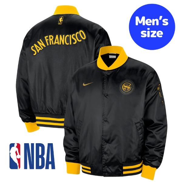 y+N[|z iCL NIKE NBA Y WPbg MA-1 {o[ S[fXeCgEEHA[Y Warriors City Edition Courtside Premier Bomber Jacket