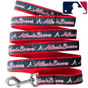 【送料無料】 MLBオフィシャル 犬用リード リーシュ ストラップ アトランタ・ブレーブス Atlanta Braves? メジャーリーグ ペット用品 犬散歩 ...