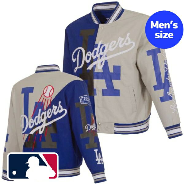 y+N[|z MLBItBV Y o[VeBWPbg X^W T[XEhW[X Jĕ R{RL Los Angeles Dodgers Cotton Twill JacketiGray/Royalj