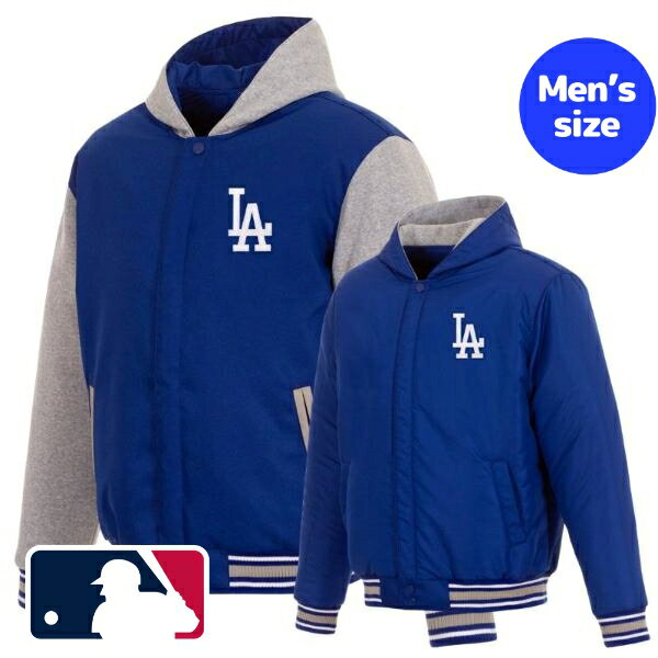 y+N[|z MLBItBV Y o[VeBWPbg t[htX^W T[XEhW[X Jĕ Los Angeles Dodgers Reversible JacketiGray/Royalj