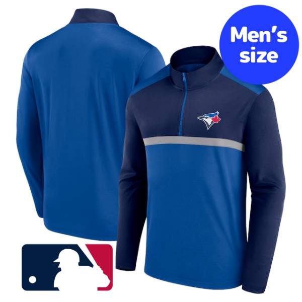 【送料無料】【メンズ】 MLB公式 メジャーリーグ トラックジャージ 長袖トップス 運動着 ウォームアップジャケット トロント・ブルージェイズ 菊池雄星 Toronto Blue Jays Unstoppable 1/4 Zip Top
