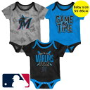 【送料無料】 MLB公式 メジャーリーグ ベビー服 ロンパース ボディースーツ 出産祝い マイアミ・マーリンズ Miami Marlins Game Time ...