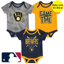 【送料無料】 MLB公式 メジャーリーグ ベビー服 ロンパース ボディースーツ 出産祝い ミルウォーキー・ブリュワーズ Milwaukee Brewers Ga...