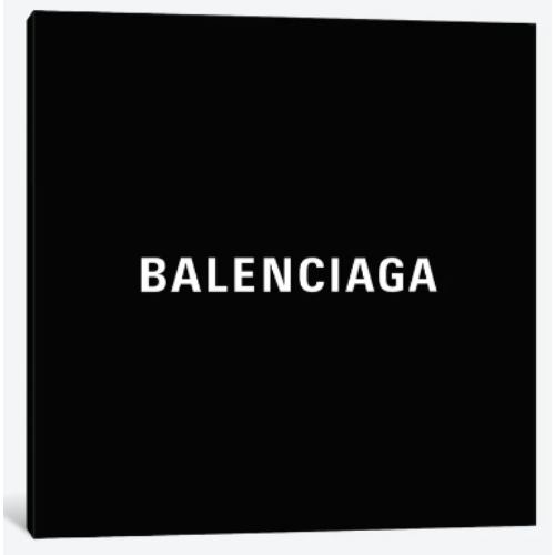 【送料無料+割引クーポン】 米国発のお洒落なブランドオマージュアート Bb Balenciaga Black バレンシアガ Balenciaga キャンバスアート 絵画 インテリア 模様替え 引越し祝い 新築祝い 待合室 会議室