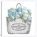 【送料無料+割引クーポン】 米国発のお洒落なブランドオマージュアート Aqua Bouquet ヴィトン Louis Vuitton キャンバスアート 絵画 インテリア 模様替え 引越し祝い 新築祝い 待合室 会議室